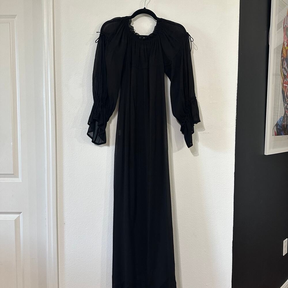 House of Harlow 1960 x Revolve Black Sheer Beach Cover Up Dress